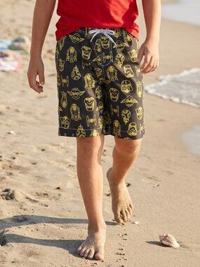 GAP Kids Star Wars Yoda Darth Vader R2-D2 Storm Trooper Elastic Waist Swim Trunk